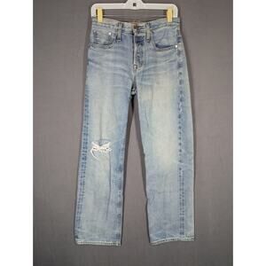 J Crew Point Sur Jeans Womens 25 Button Fly Distressed 28x31